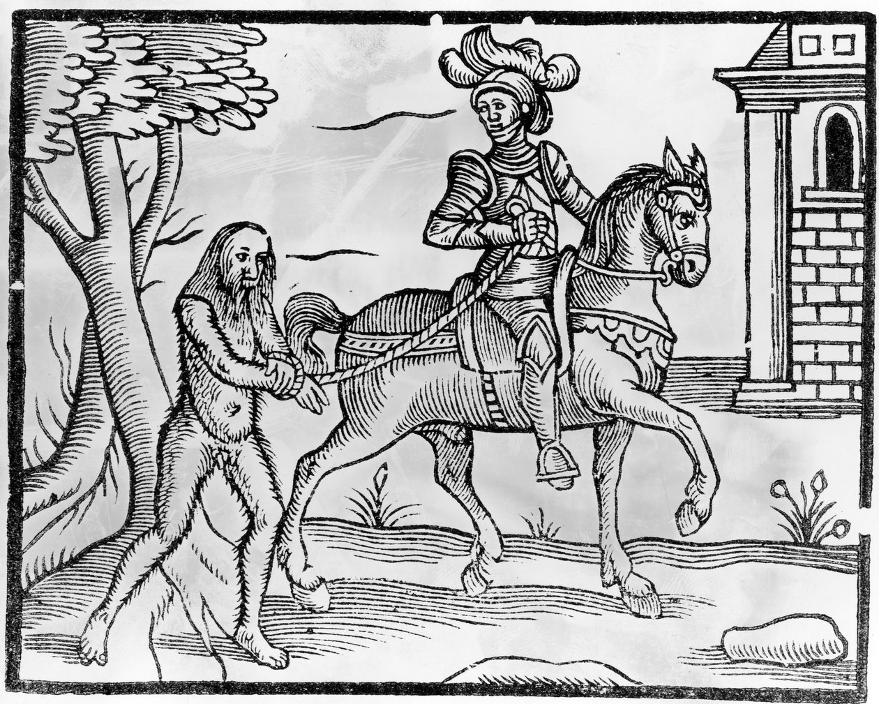Ein Ritter und ein Wilder Mann von Jacob Faber