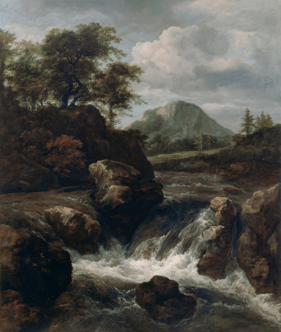 Ein Wasserfall von Jacob van Ruisdael