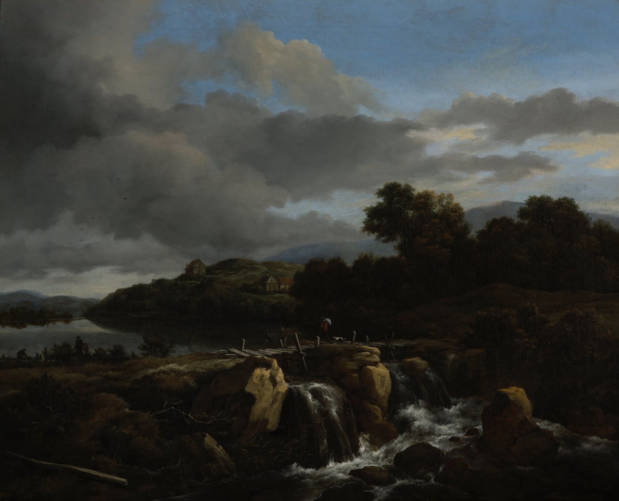 Landschaft mit Wasserfall von Jacob van Ruisdael