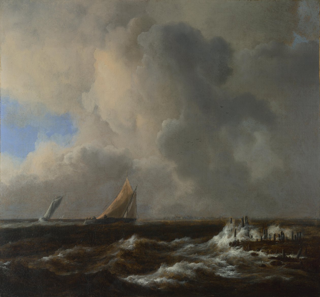 Schiffe bei frischer Brise von Jacob van Ruisdael