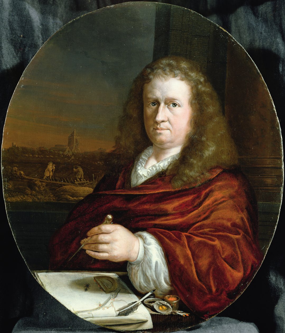 Porträt eines Landvermessers von Jacob van der Sluys
