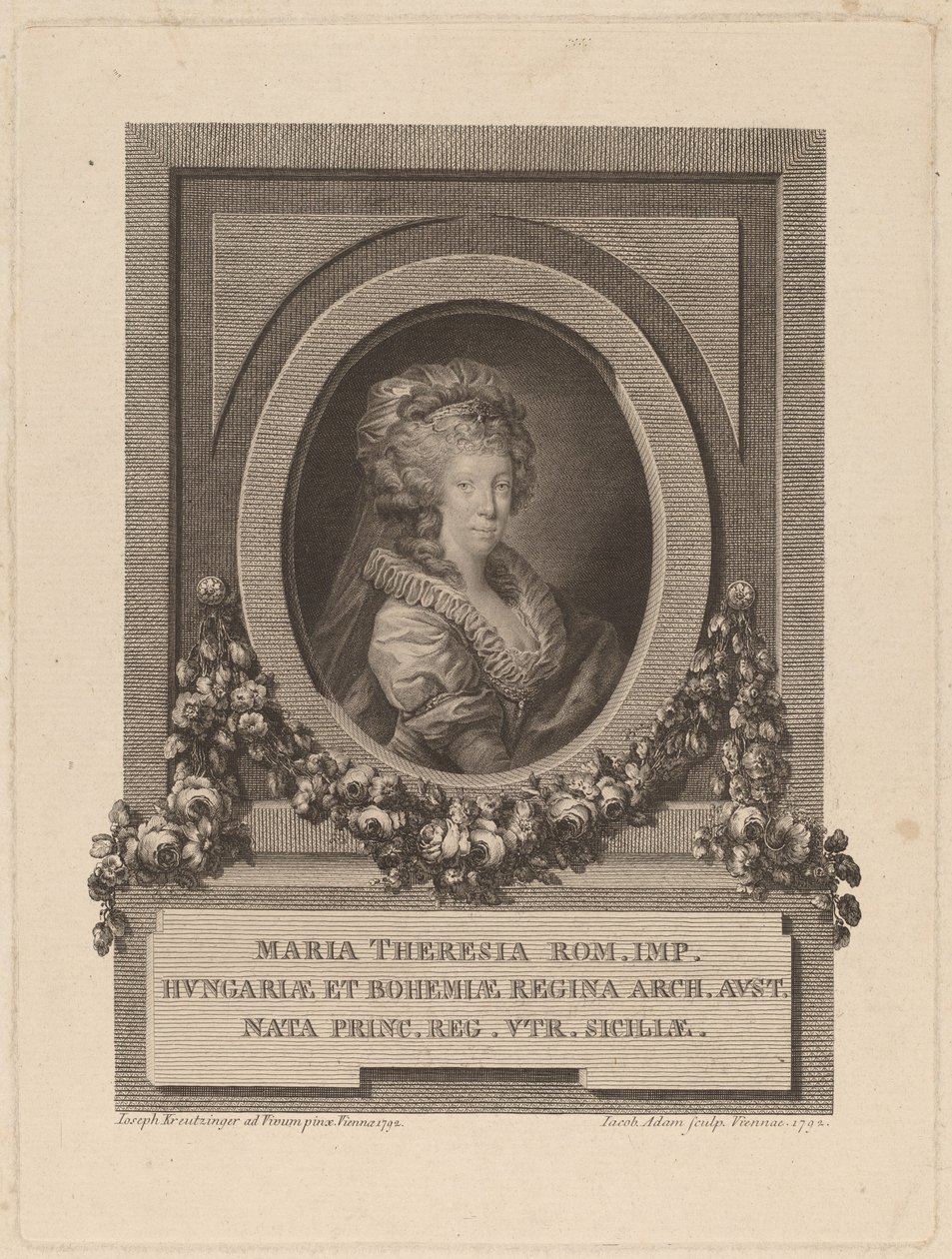 Maria Theresia, Heilige Römische Kaiserin von Jacob Adam after Josef Kreutzinger