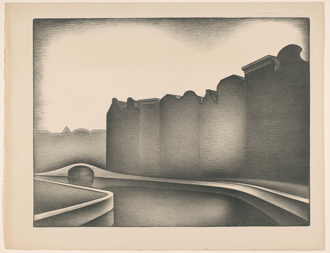 Häuser am Wasser von Jacob Bendien (signed by artist)