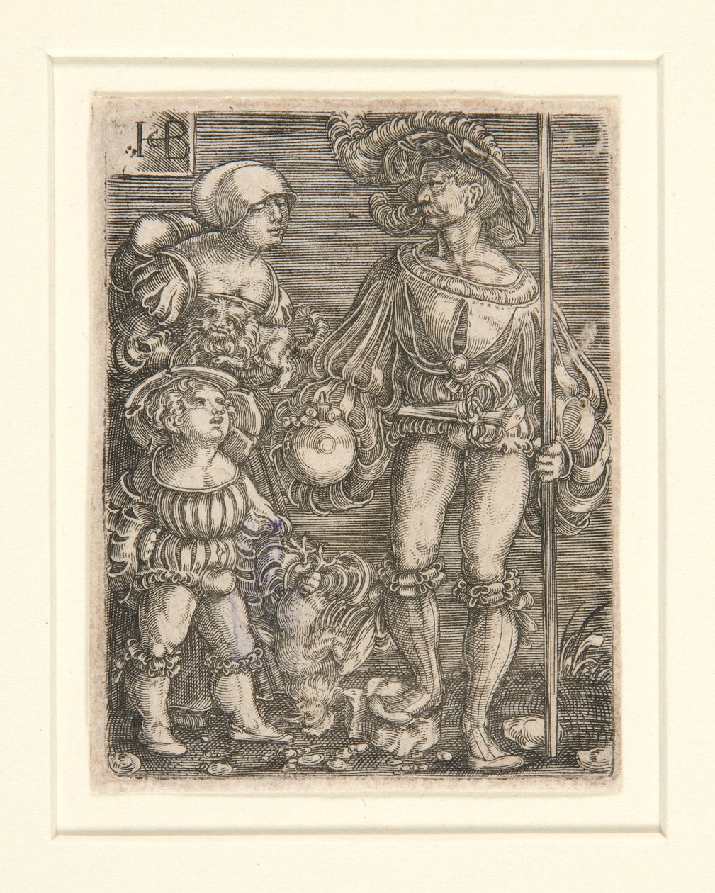 Fußsoldat mit Frau und Kind von Jacob Binck