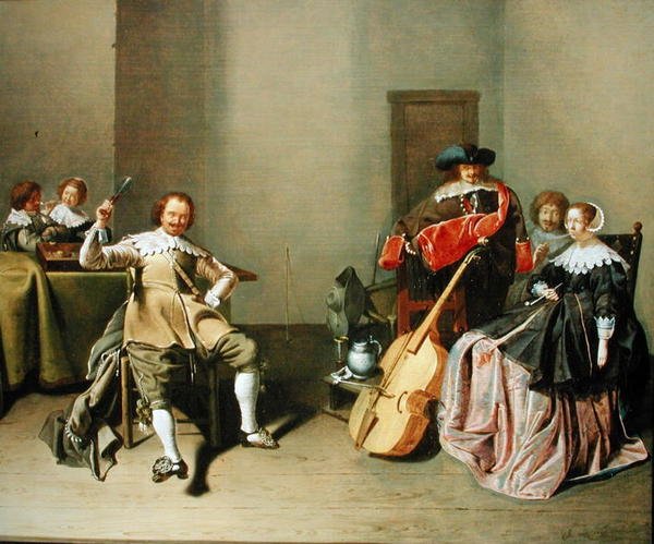 Eine fröhliche Gesellschaft im Inneren von Jacob Duck