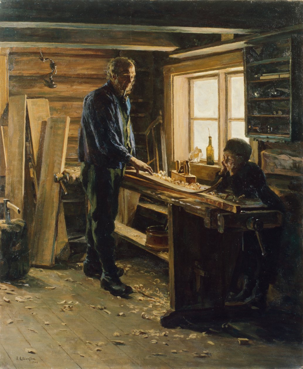 In der Tischlerei von Jacob Gloersen