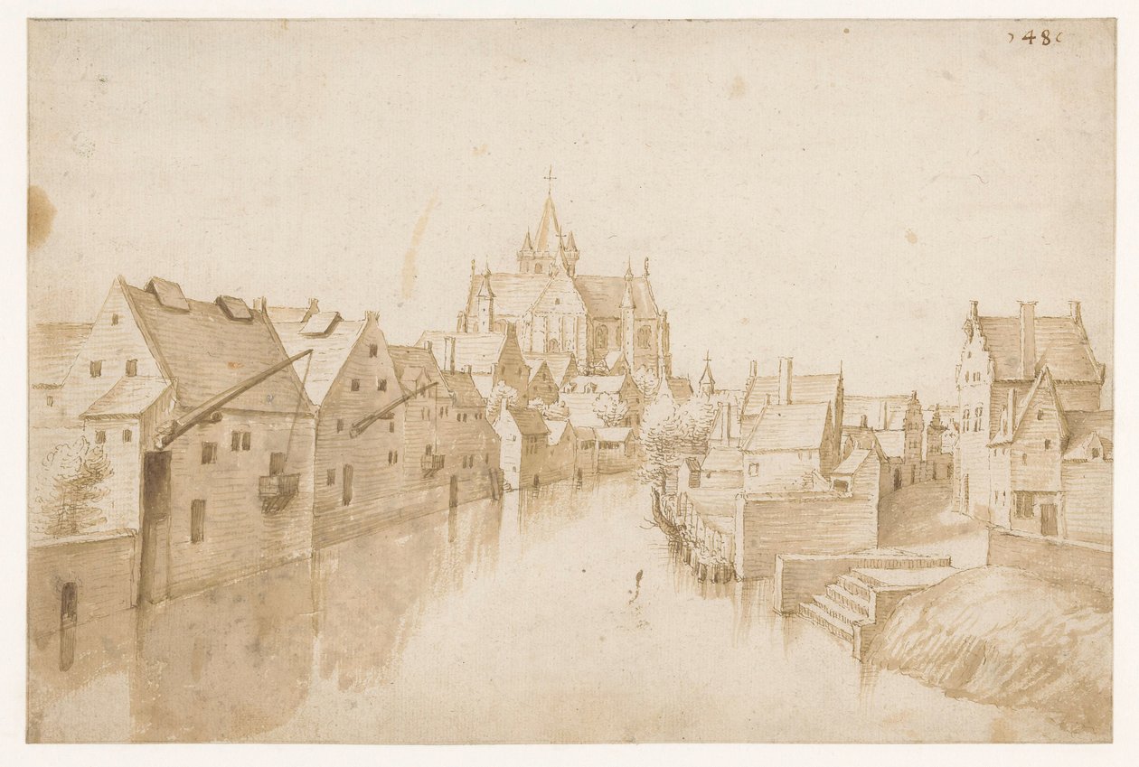 Die Kirche Unserer Lieben Frau über dem Dijle, in Mechelen von Jacob Grimmer (possibly)