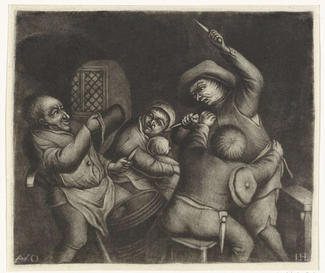 Kämpfende Männer von Jacob Hoolaart