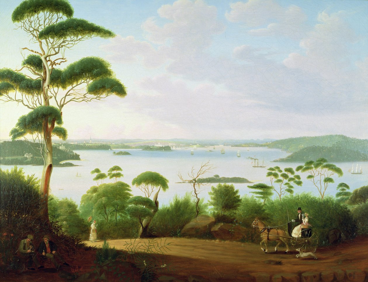 Sydney Harbour Blick auf Sydney, 1848 von Jacob Janssen