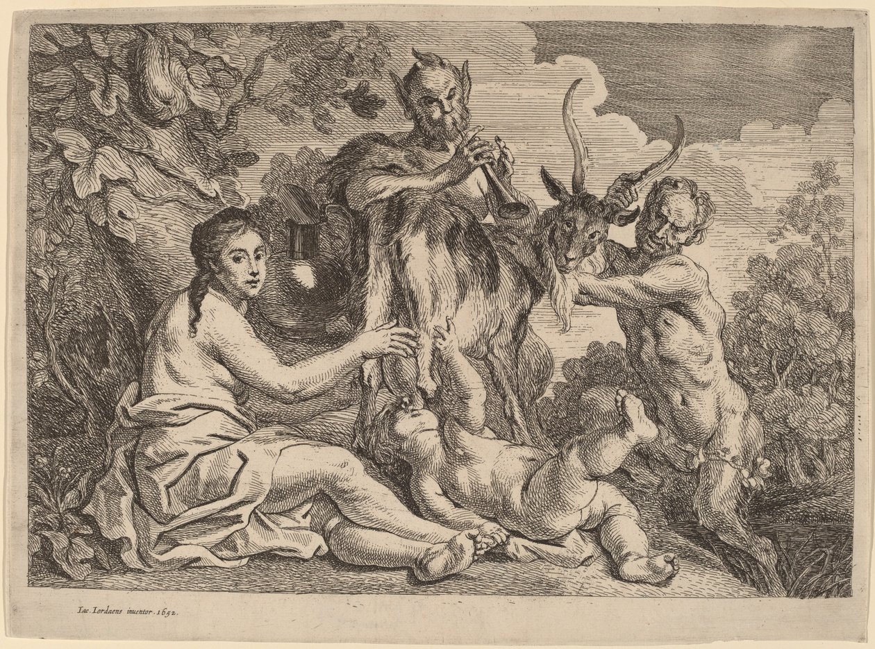 Jupiter wird von der Ziege Amalthea genährt von Jacob Jordaens