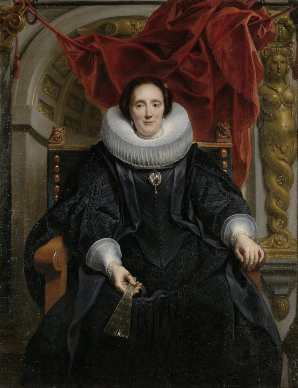 Porträt von Catharina Behaghel, 1635 von Jacob Jordaens