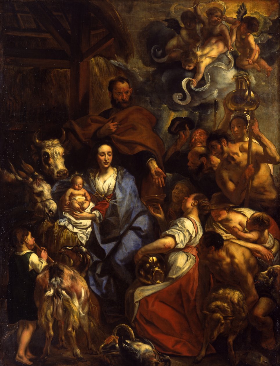 Die Anbetung der Hirten von Jacob Jordaens