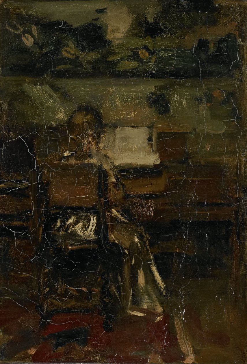 Mädchen am Klavier von Jacob Maris