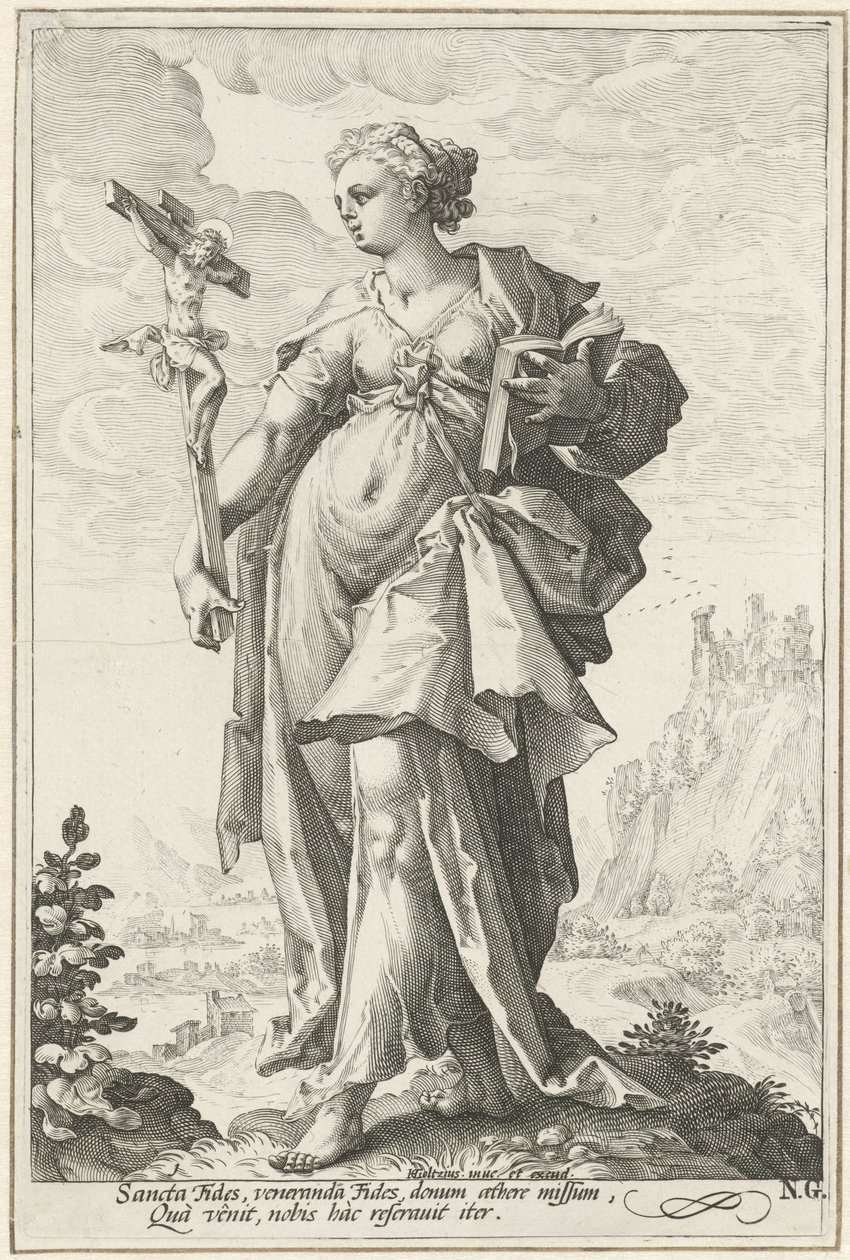 Glaube (Fides) von Jacob Matham (attributed to)