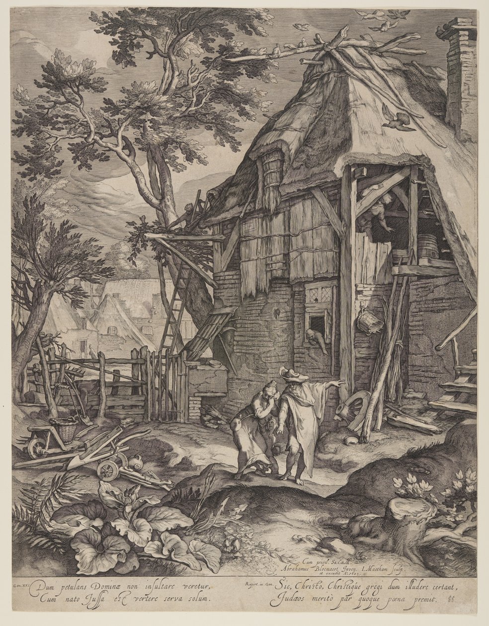 Abraham vertreibt Hagar von Jacob Matham