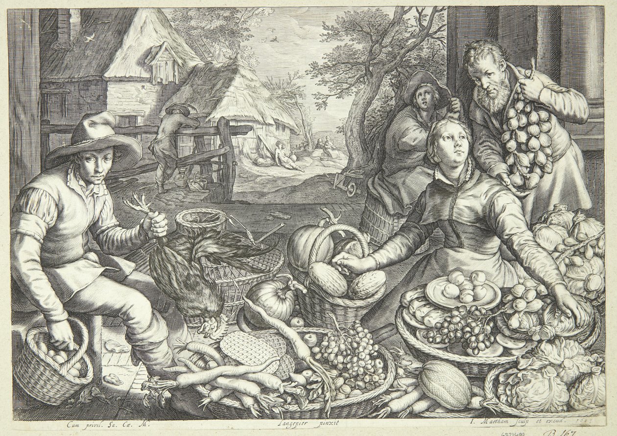 Marktszene von Jacob Matham