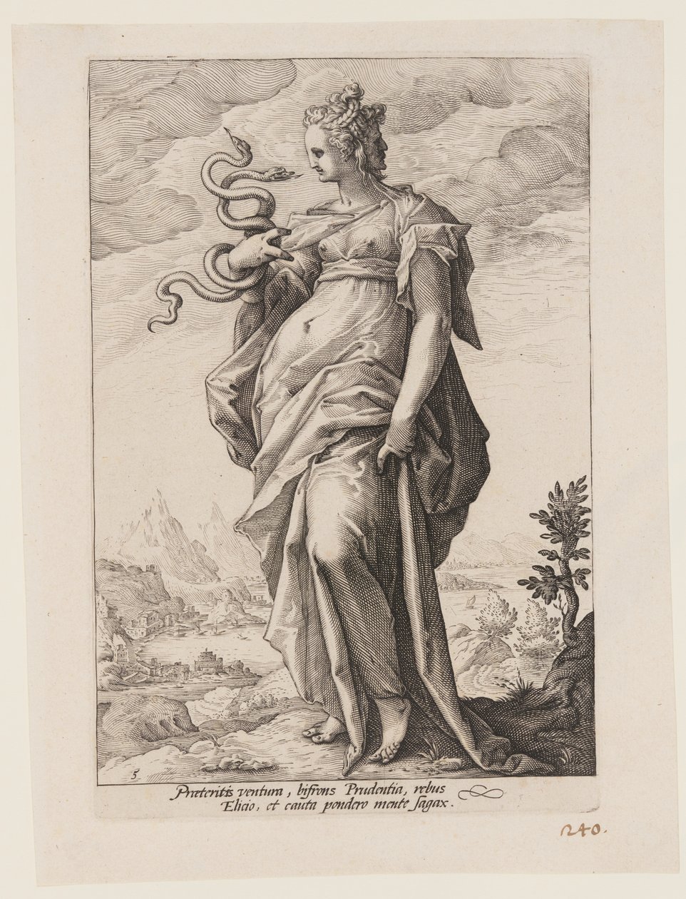 Klugheit, aus Die Tugenden von Jacob Matham