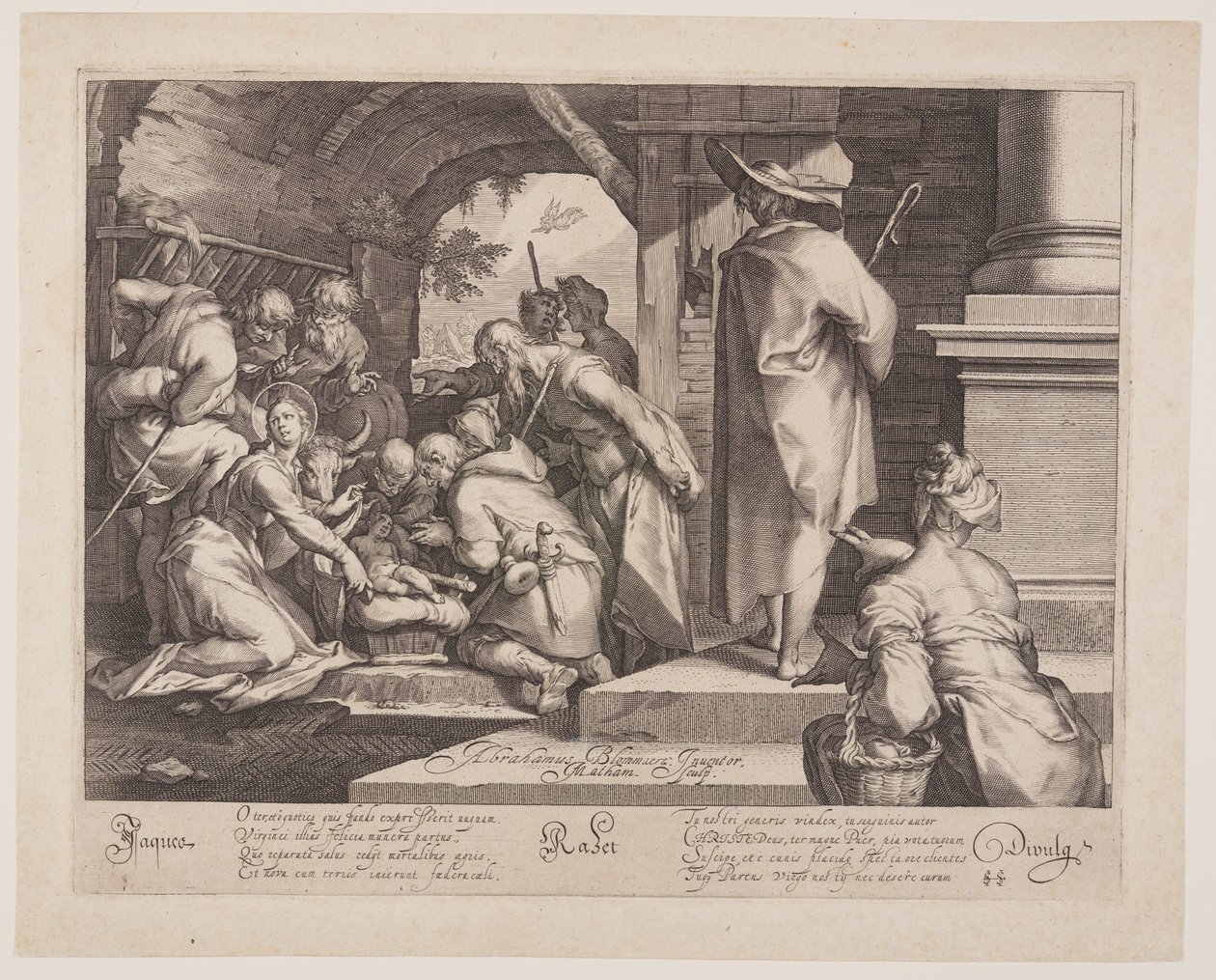 Die Anbetung der Hirten von Jacob Matham