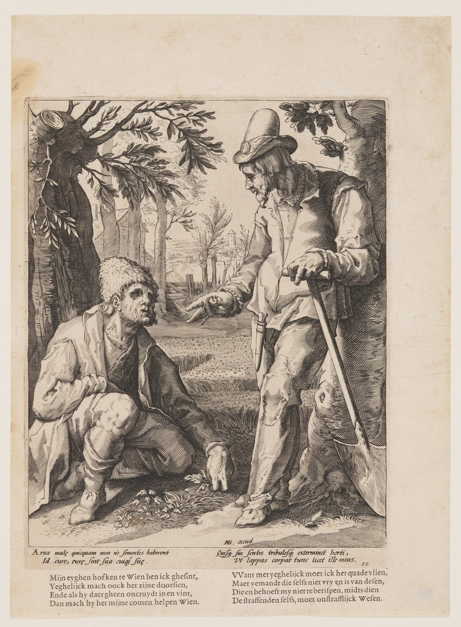 Zwei Bauern von Jacob Matham