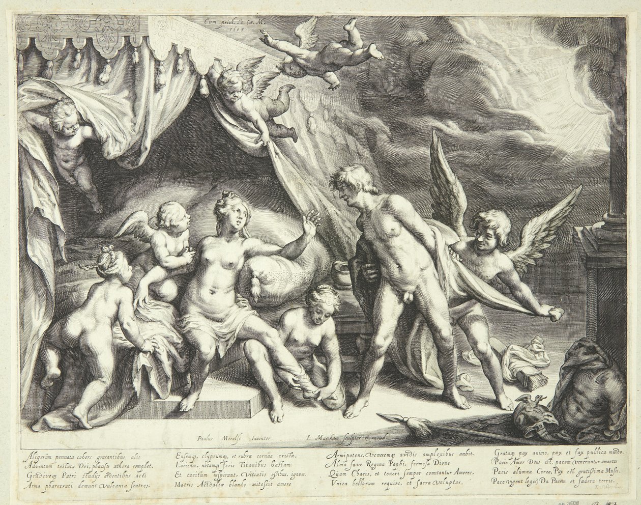 Venus und Mars von Apollo entdeckt von Jacob Matham