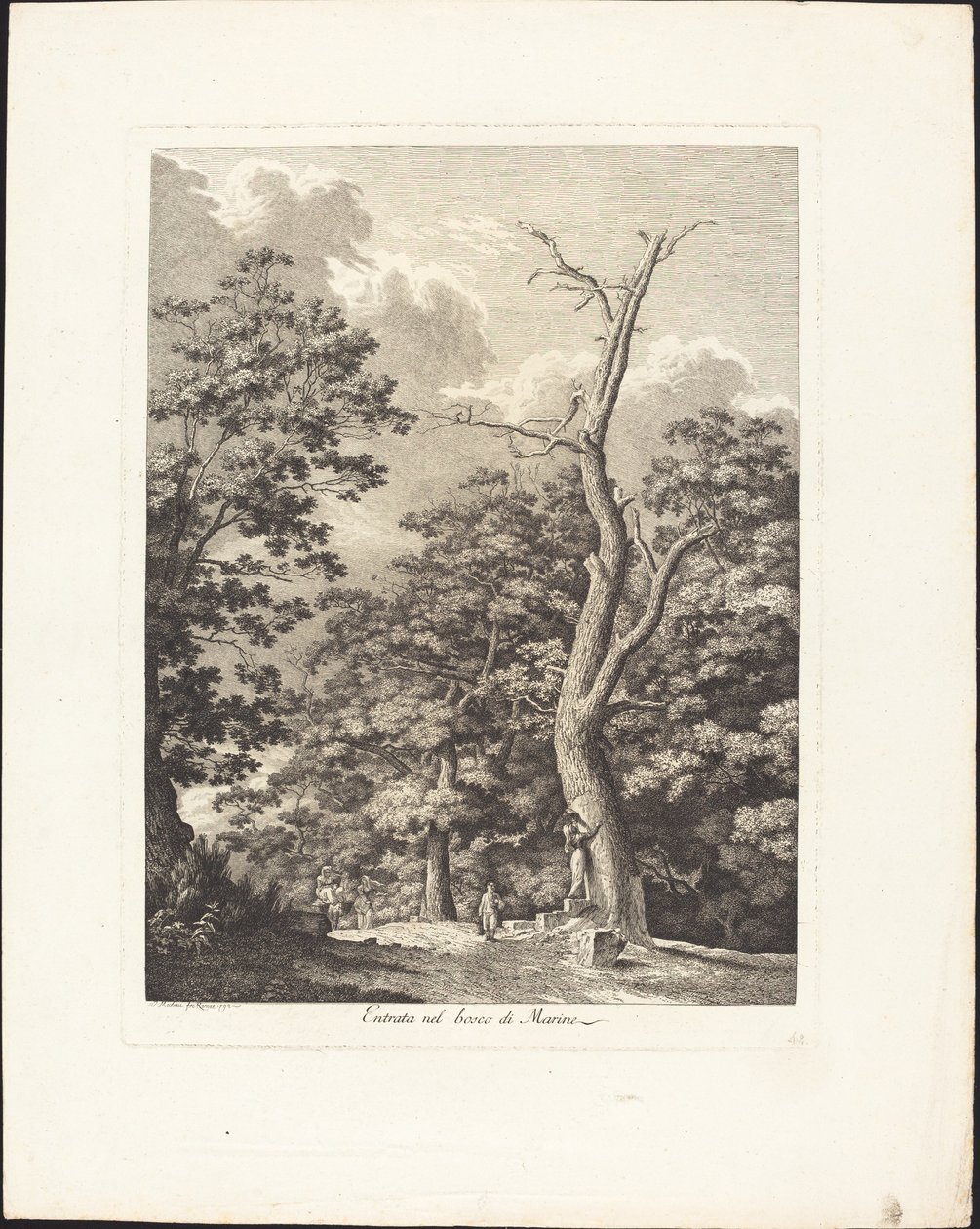 Eingang in den Wald von Marino von Jacob Wilhelm Mechau