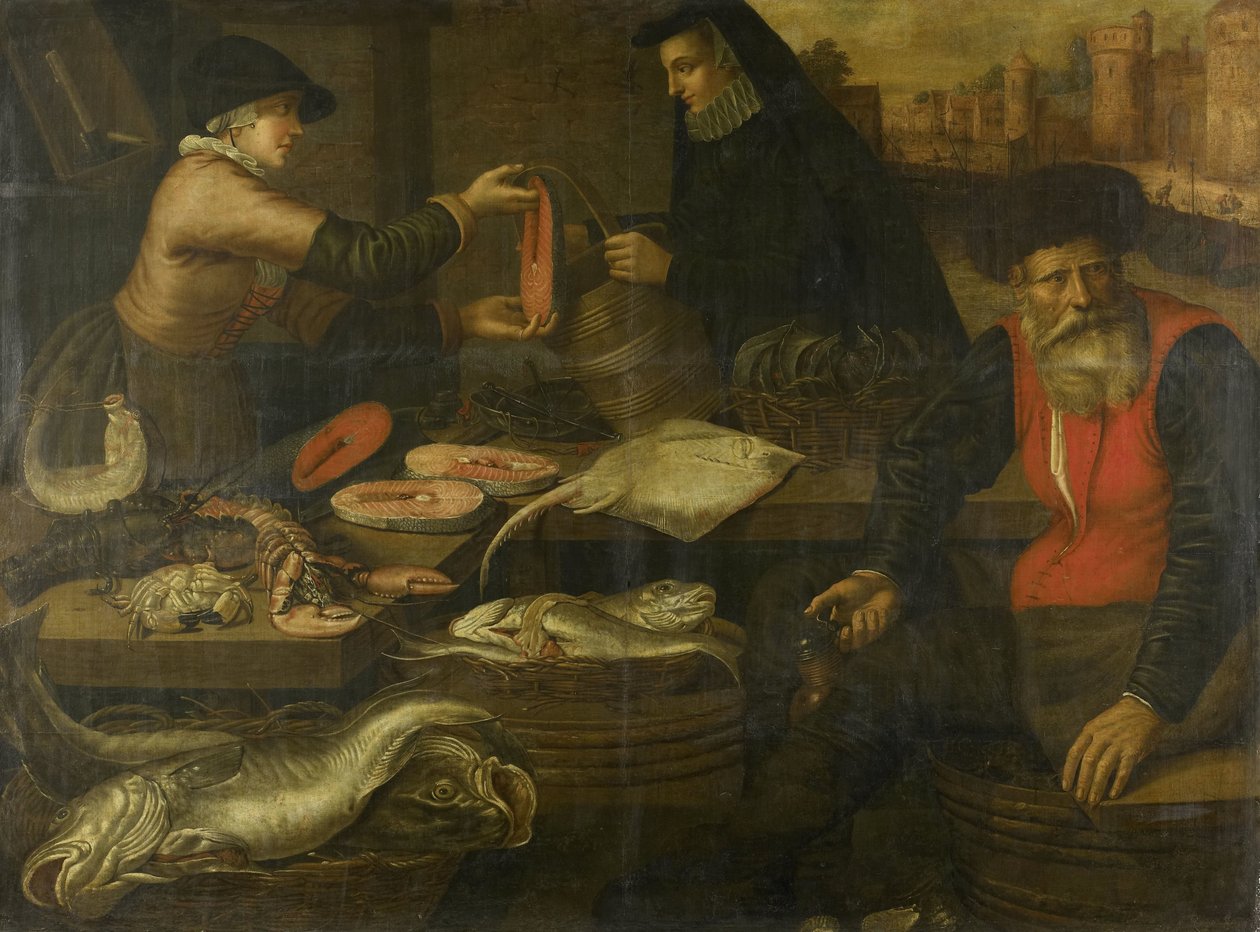 Fischhändler von Jacob van Nieulandt