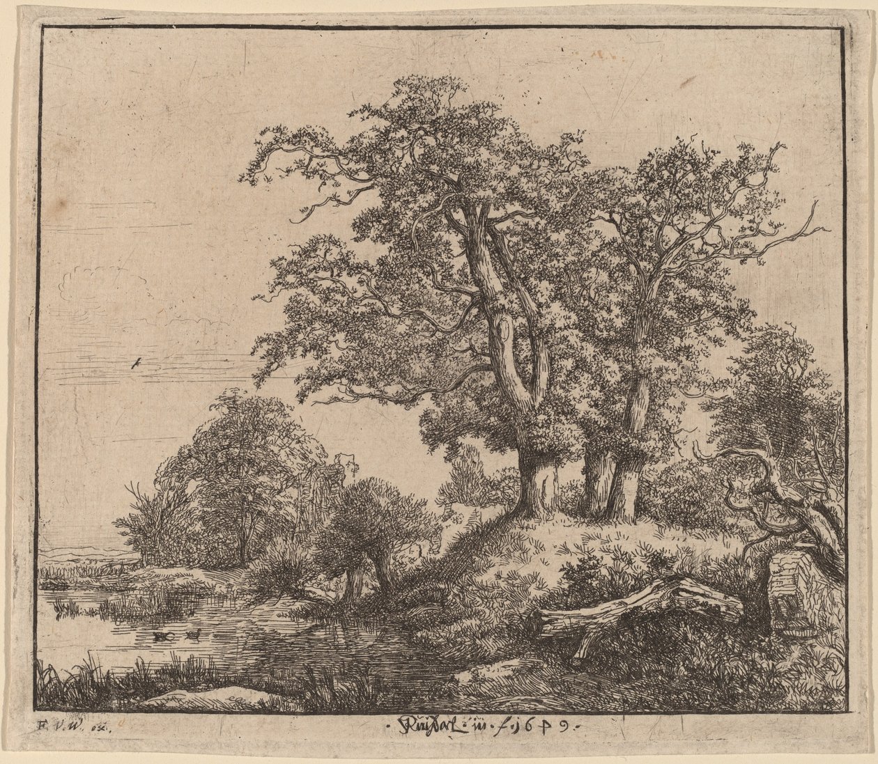 Die drei Eichen von Jacob van Ruisdael
