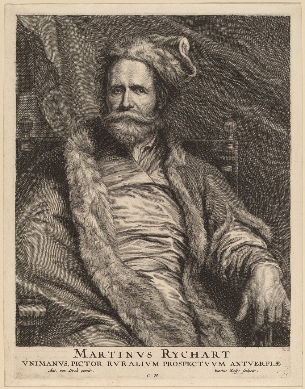 Martin Rijckaert von Jacobus Neeffs, after Sir Anthony van Dyck