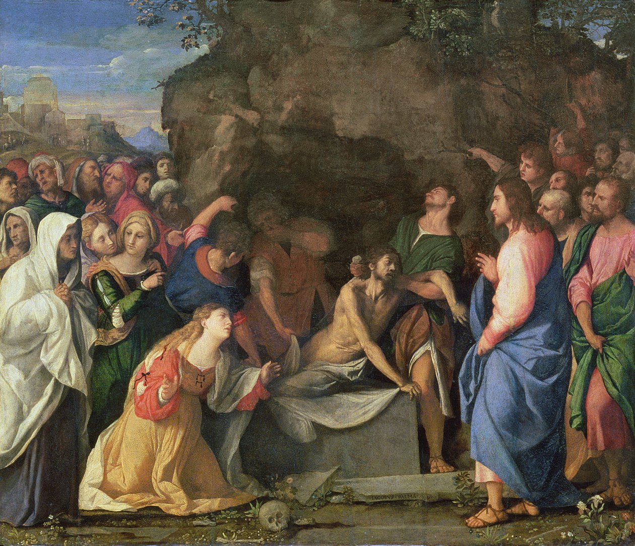 Die Auferstehung des Lazarus, ca. 1508-10 von Jacopo Palma