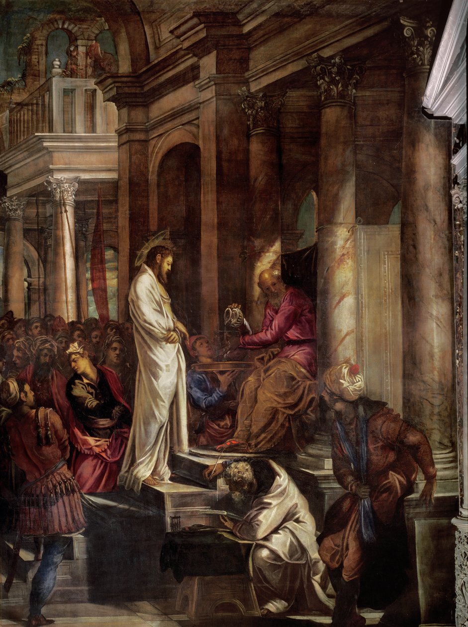 Christus vor Pilatus, ca. 1566-67 von Jacopo Robusti Tintoretto