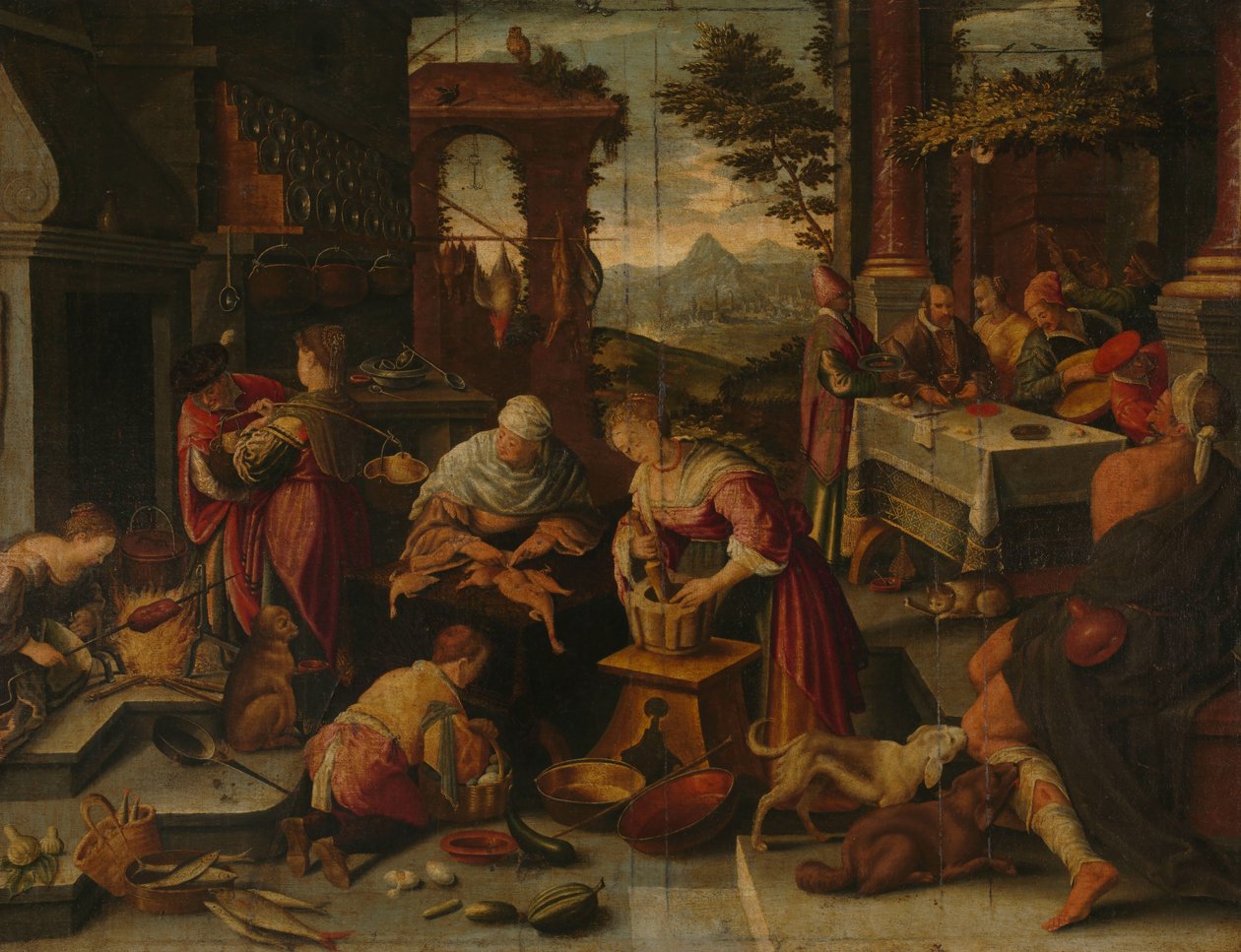 Lazarus und der reiche Mann von Jacopo Bassano (copy after)