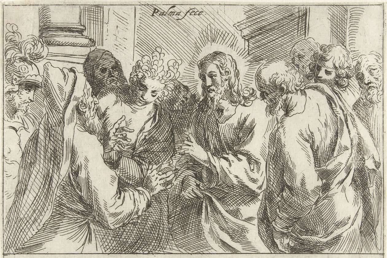 Christus und die Ehebrecherin von Jacopo Palma (il Giovane)