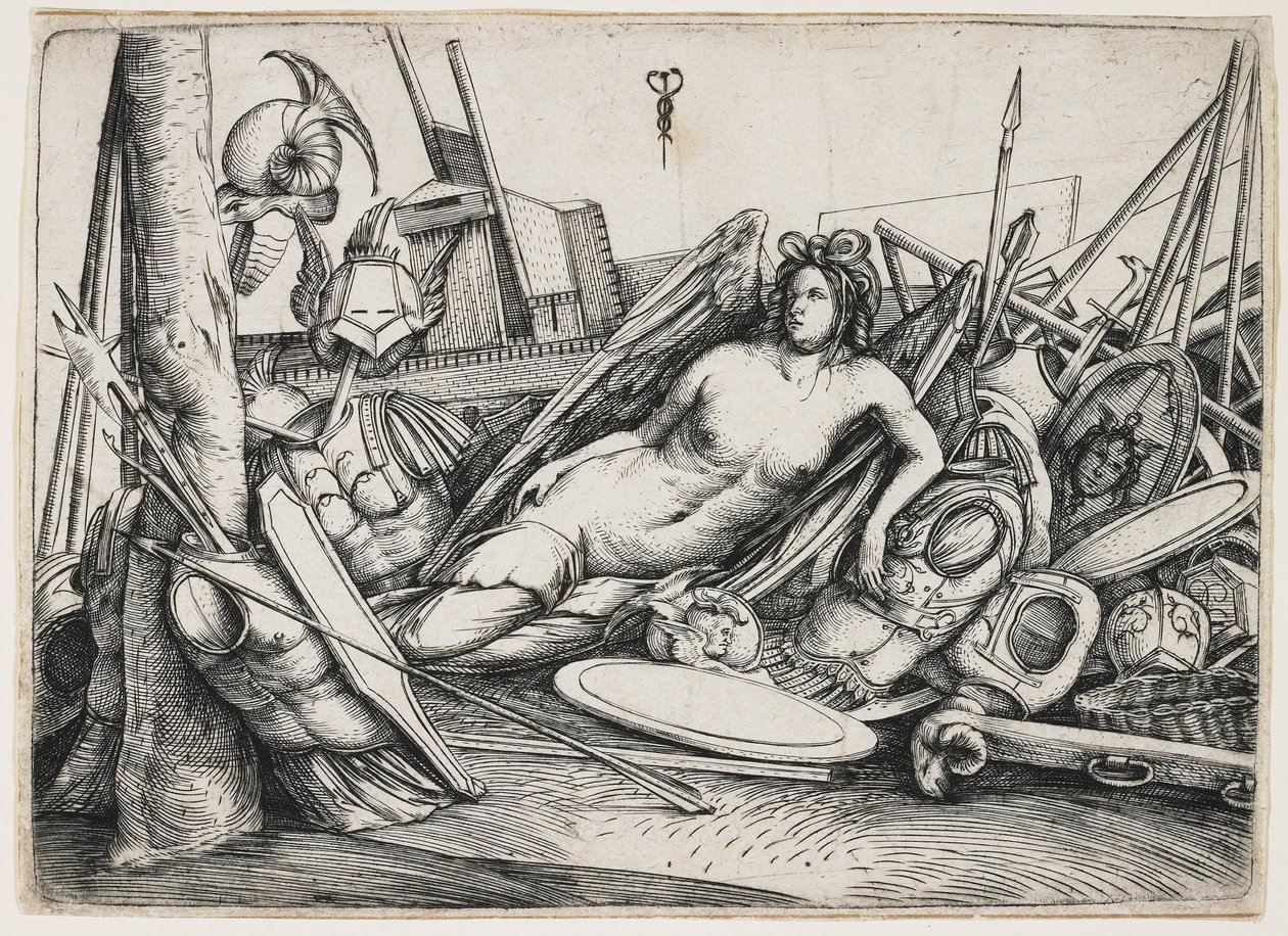 Sieg ruht auf Trophäen von Jacopo de Barbari