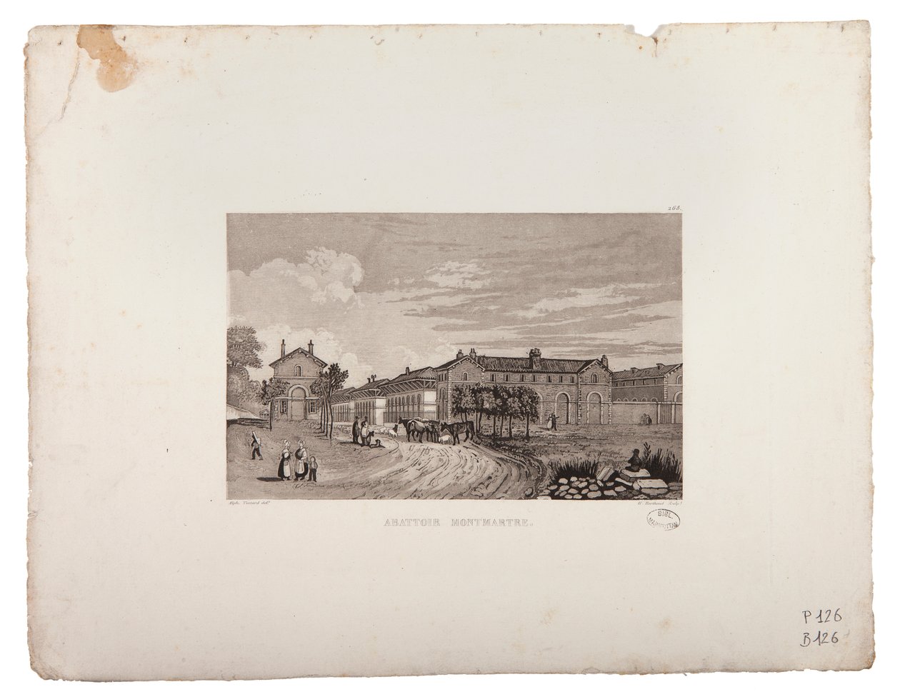 Schlachthof von Montmartre von Jacques Alphonse Testard
