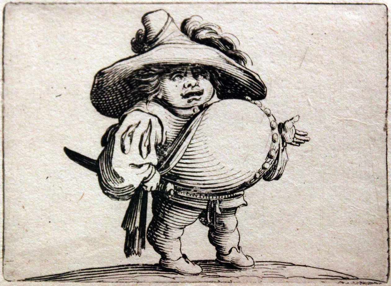 Verschiedene Gobbi-Figuren von Jacques Callot