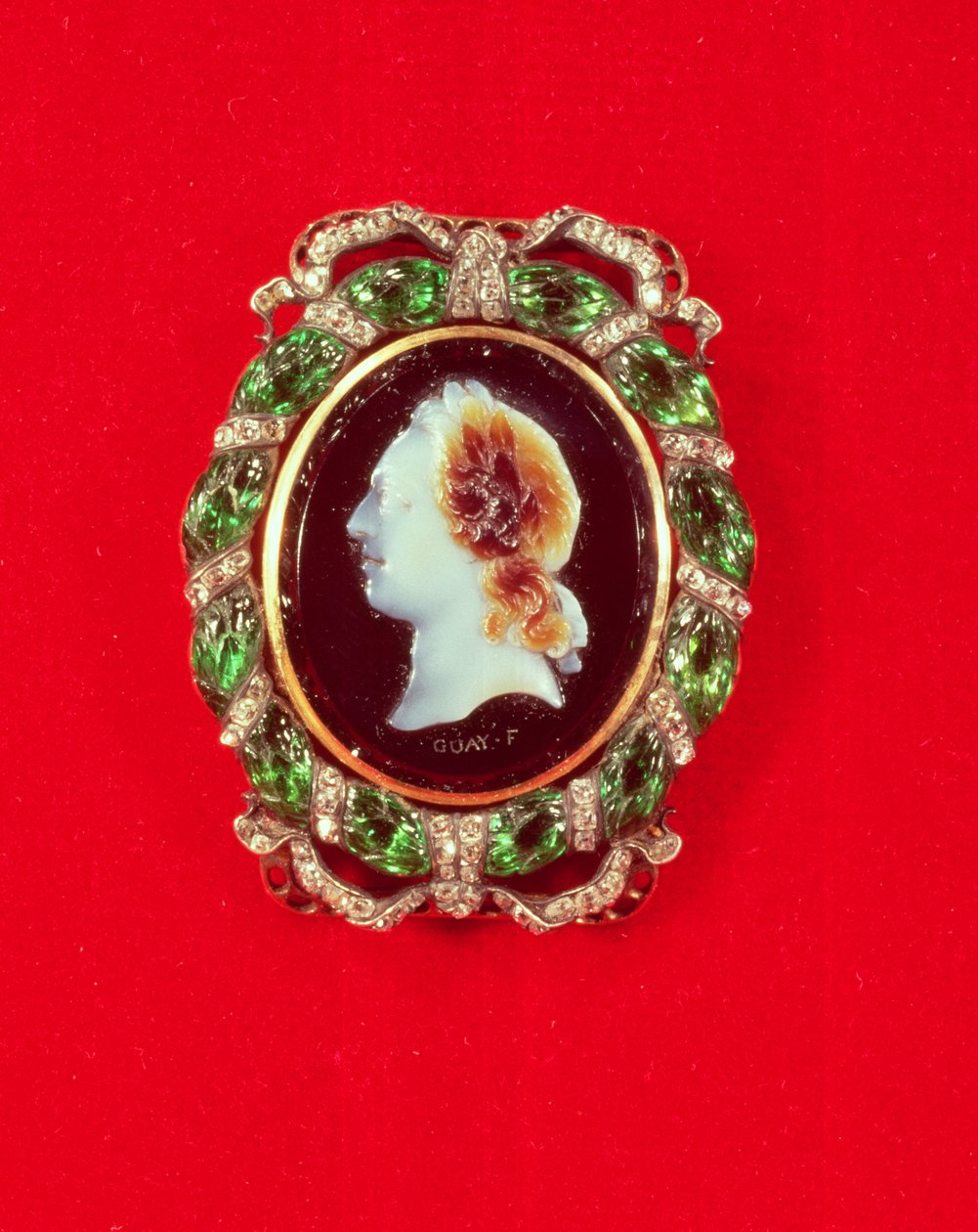 Kamee von Ludwig XV. (1710-74) von einem Armband getragen von Madame de Pompadour von Jacques Guay