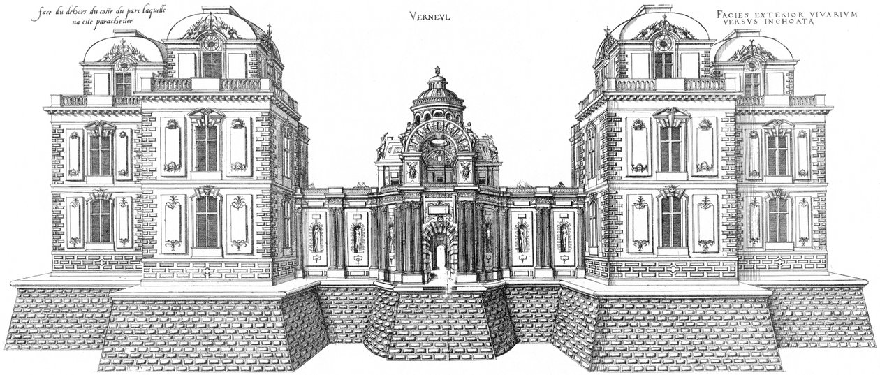 Gravur aus Le premier volume des plus excellents Bastiments de France von Jacques I Androuet du Cerceau
