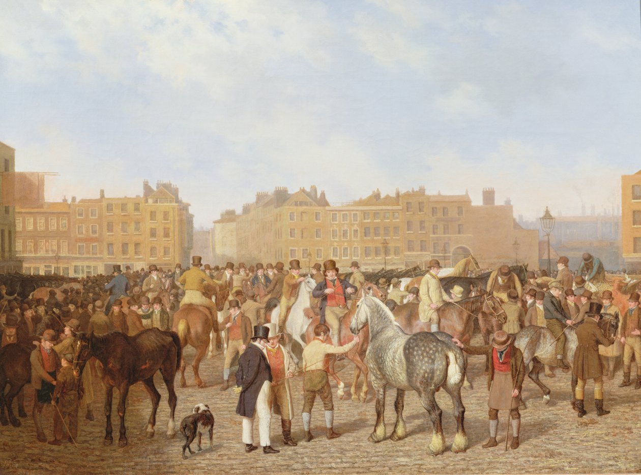 Alter Smithfield-Markt, London, 1824 von Jacques Laurent Agasse
