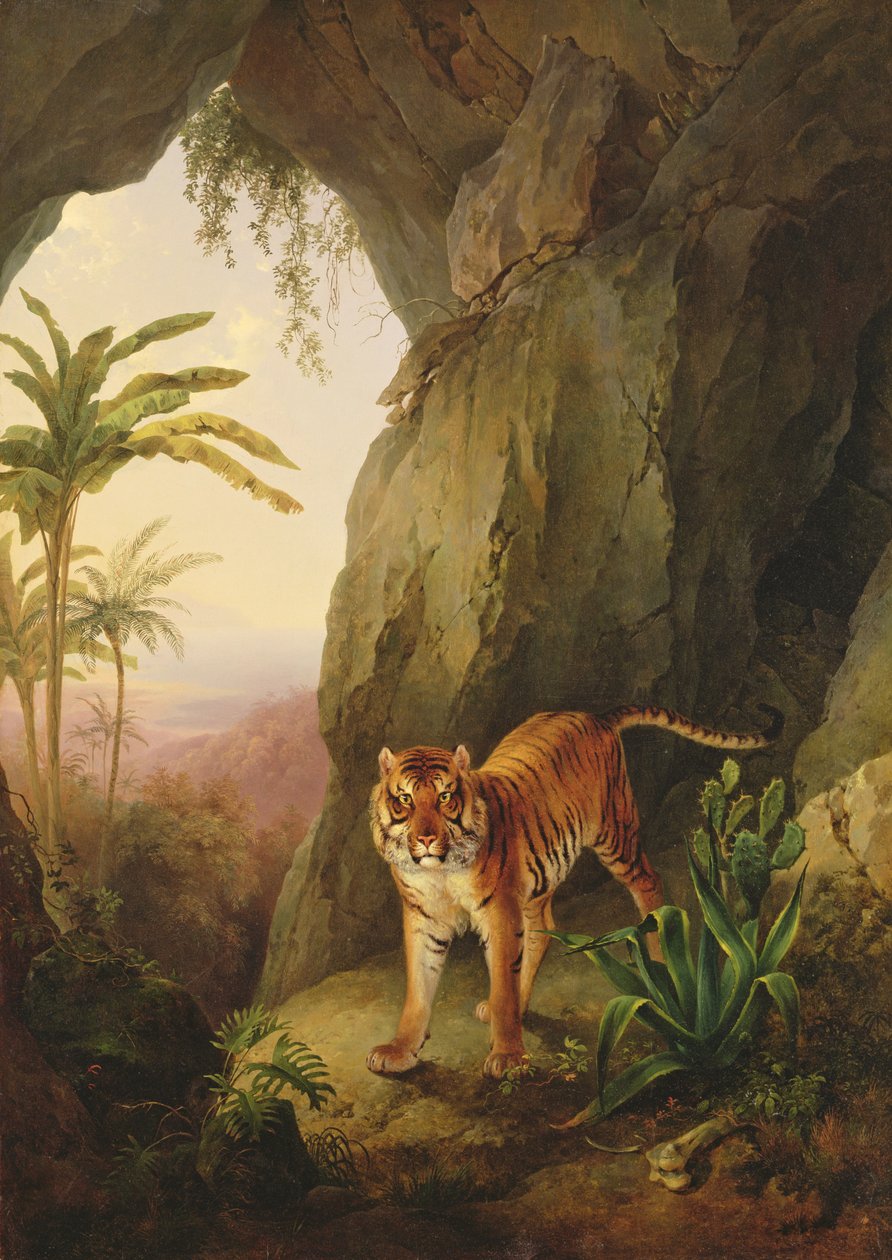 Tiger in einer Höhle, ca. 1814 von Jacques Laurent Agasse