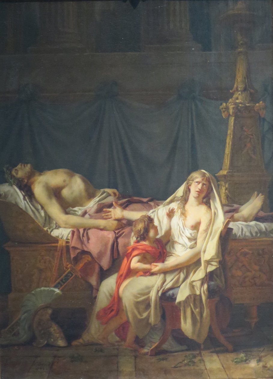 Andromache trauert um Hektor von Jacques Louis David