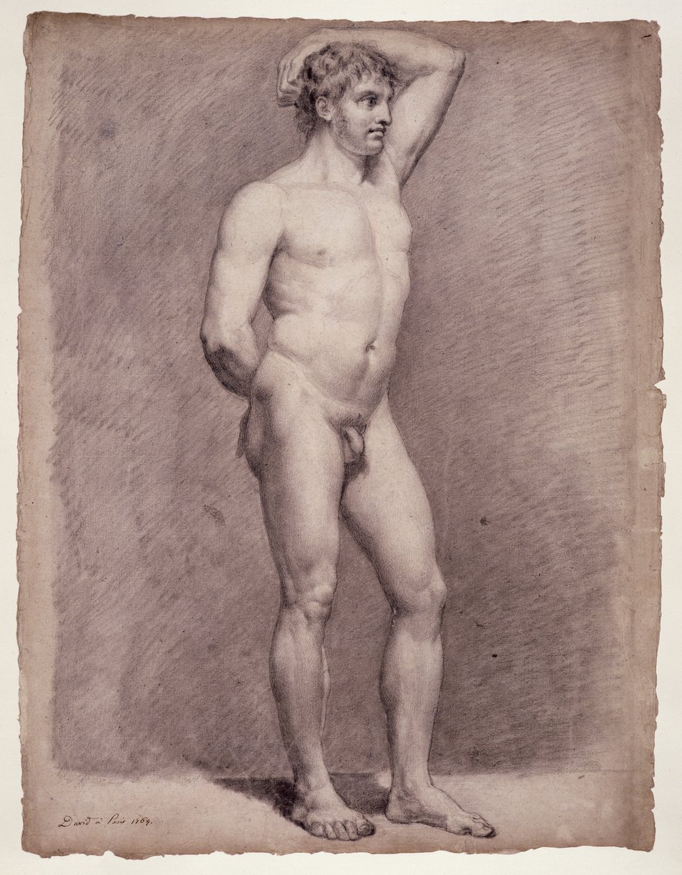 Akademiestudie des männlichen Aktes von Jacques Louis David