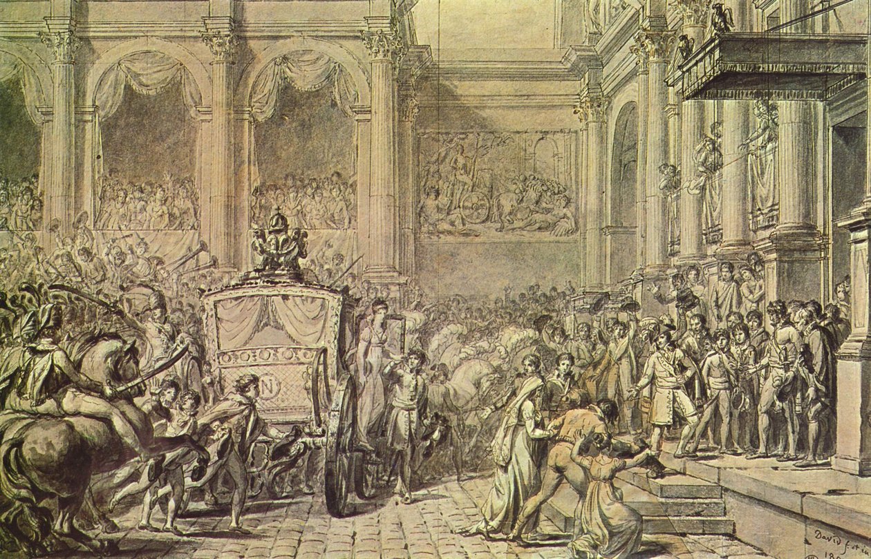 Ankunft Napoleons vor dem Rathaus von Jacques Louis David