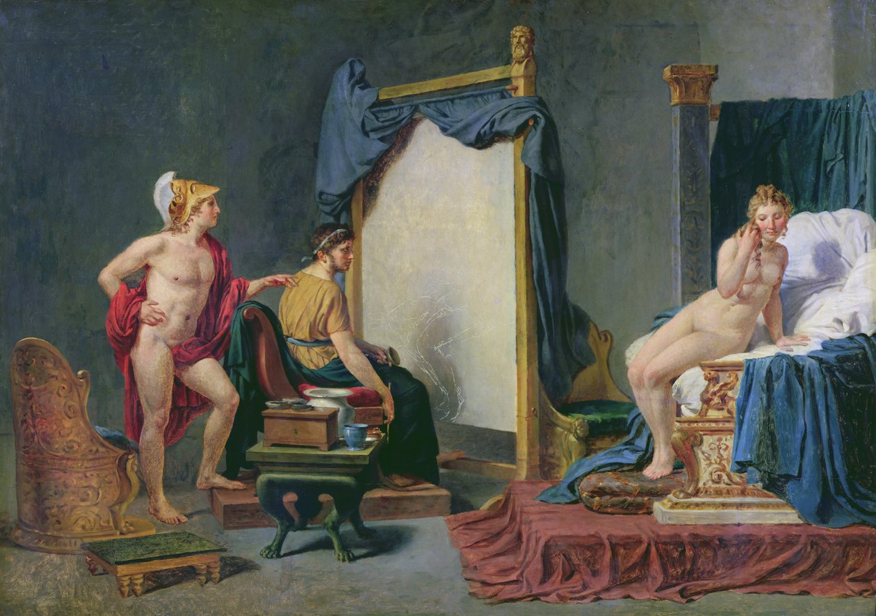 Apelles malt Campaspe in Anwesenheit von Alexander dem Großen von Jacques Louis David