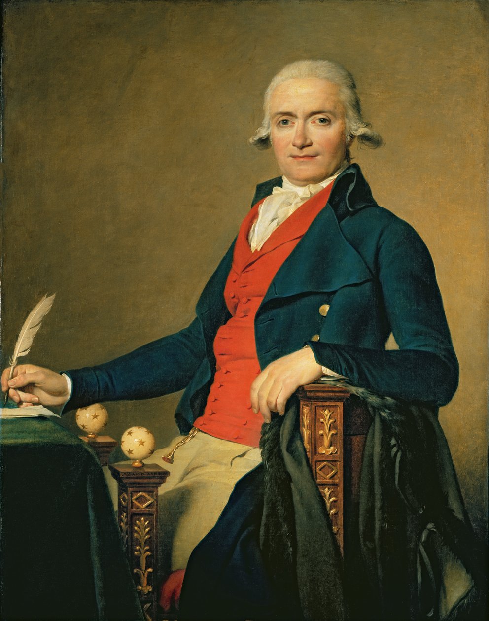 Gaspard Meyer (1749-98) oder Der Mann im roten Wams, 1795 von Jacques Louis David