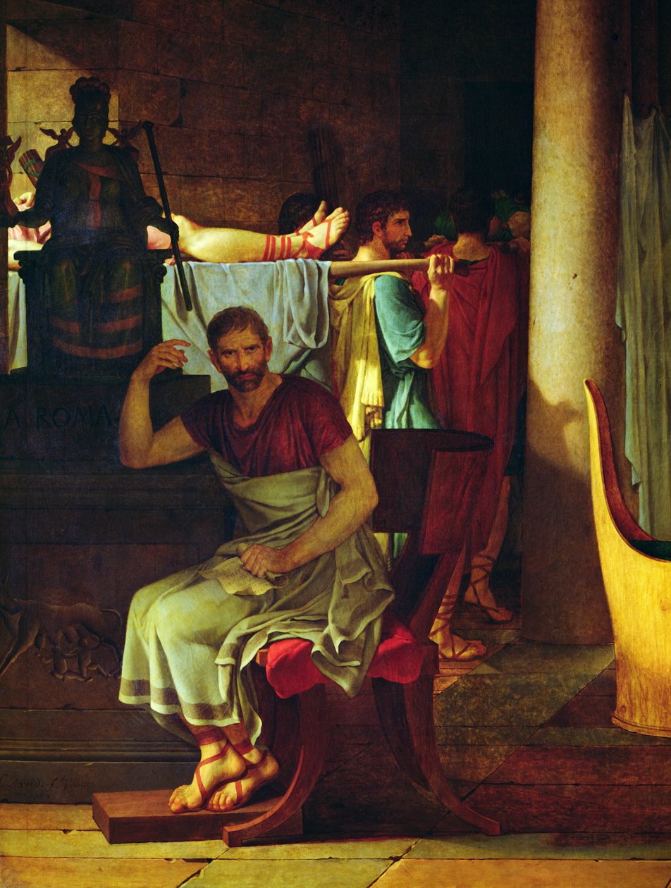 Liktoren bringen Brutus die Leichen seiner Söhne (Detail) von Jacques Louis David