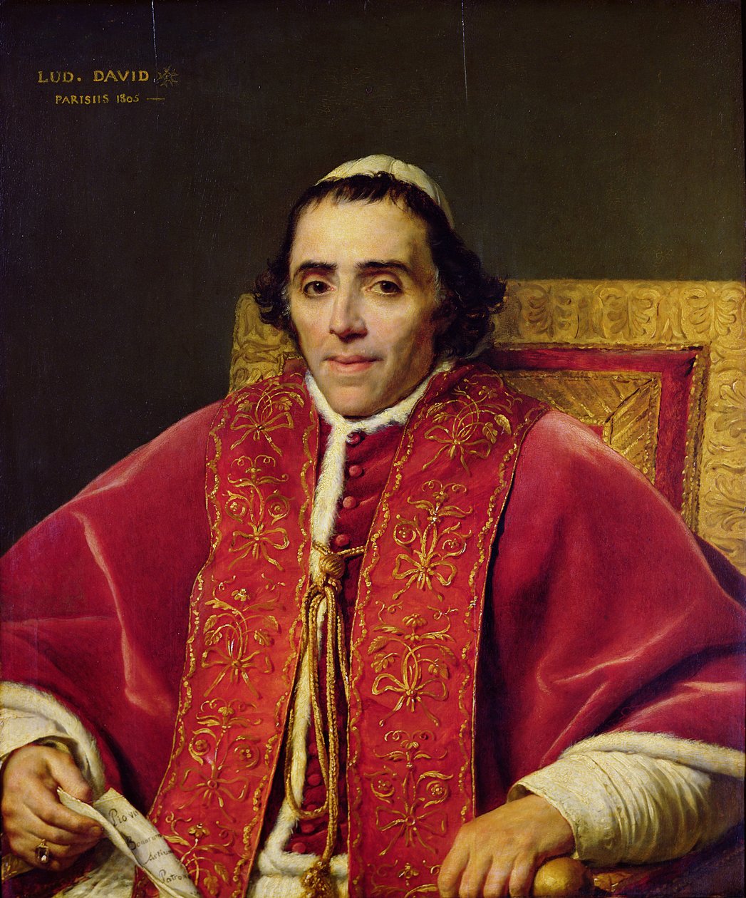 Porträt von Papst Pius VII. (1742-1823), 1805 von Jacques Louis David