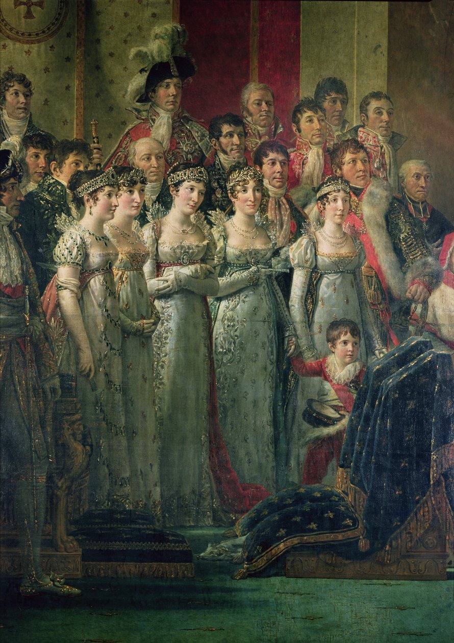Die Weihe des Kaisers Napoleon (1769-1821) und die Krönung der Kaiserin Josephine (1763-1814) durch Papst Pius VII (1742-1823) am 2. Dezember 1804, 1807 (Detail) von Jacques Louis David
