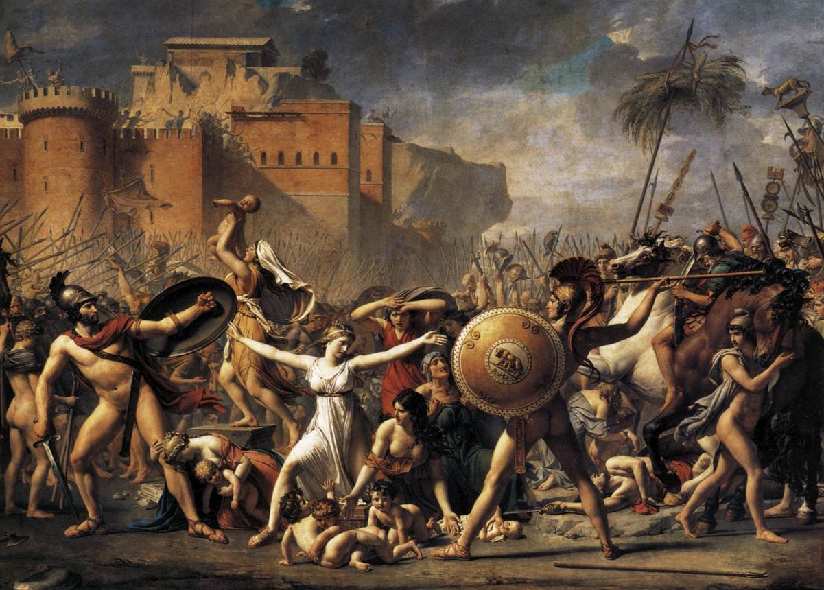 Der Eingriff der Sabinerinnen von Jacques Louis David