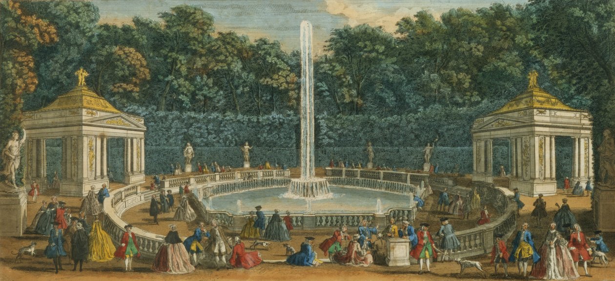 Die Kuppeln im Garten von Versailles, veröffentlicht von Laurie und Whittle, 1794 von Jacques Rigaud