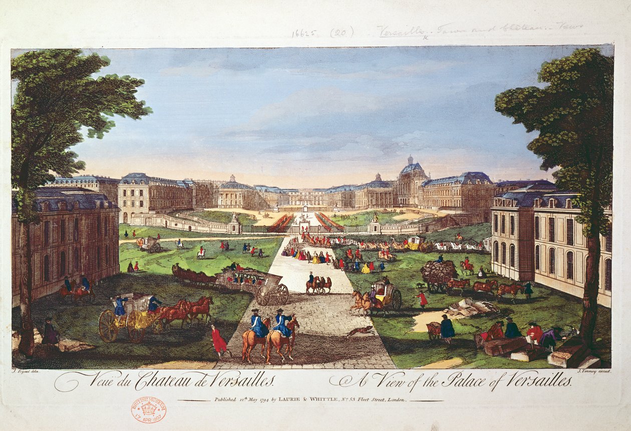 Ansicht des Palastes von Versailles, 1794 von Jacques Rigaud